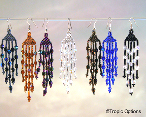 18 Crystal Earrings - Long - Assorted